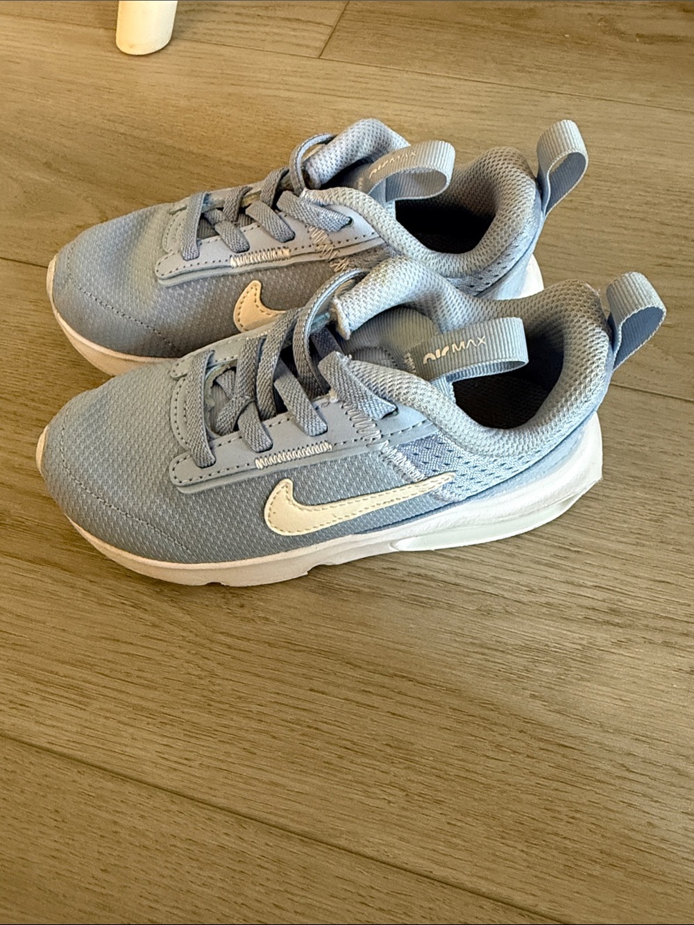 Nike Kids Light Blue Mesh Sneaker with White Swoosh